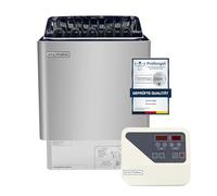 Thermolux Stufa per sauna 4,5 KW con funzionamento touch senza pietre per sauna, riscaldatore elettrico finlandese Gunmetal, riscaldatore elettrico sauna