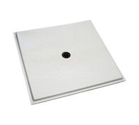 THERMOMAT - SANILINE PIATTO DOCCIA A FILO PAVIMENTO IN PMMA E ABS 900 X 900 MM. FORO CENTRALE D.90 490N