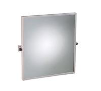 THERMOMAT - SANILINE SPECCHIO DI SICUREZZA AD INCLINAZIONE REGOLABILE CON STAFFE PER FISSAGGIO A MURO 606 X 656 MM. BIANCO 350N