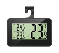 Thermometer - Keep Food Fresher & | Digital Fridge Thermometer With Max/Min Record & Large LCD | For Home Kitchens, Convenience Stores & Freezers, Waterproof, ℃/°F Converter, Magnet