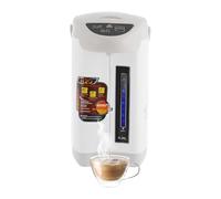 Thermopot - Dispenser per acqua calda in acciaio inox, 4 litri, funzione bruciatore a secco, erogatore d'acqua, thermos da 750 W, tre modalità di uscita (bianco)
