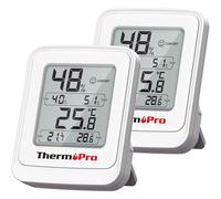 ThermoPro Igrometro Termometro Digitale Misuratore di Umidità per Interni per Terrari e Serre Termometro da Stanza con Registrazione Min/Max, Indicatore di Comfort Smiley, Magnete e Supporto