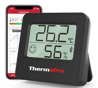 ThermoPro TempPro TP357 Bluetooth Igrometro Mini Termometro Ambiente Interno con Allarme, Misuratore di Umidità e Monitor di Temperatura con App Intelligente e Registrazione Dati con Sensore