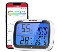 ThermoPro TempPro TP393B Termometro Ambiente Digitale Misuratore di umidità, Portata Bluetooth 80 m, Display Della Temperatura Dell'igrometro Dell'orologio Retroilluminato