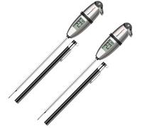 ThermoPro Termometro da Cucina Termometri per Alimenti Digitale a Lettura Istantanea con Sonda Lunga 13,5 cm e Display LCD Adatto per Grigliare Carne Vino Latte Olio Dessert Alimenti Acqua TP02S-2