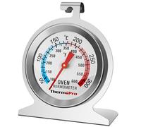 ThermoPro Termometro da forno analogico termometri forno in acciaio inossidabile termometro da cucina interno per forno termometro da cucina con quadrante grande argento AOT200