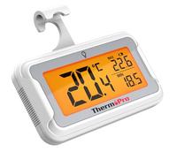 ThermoPro Termometro per Frigorifero con Ampio Display LCD Retroilluminato Termometro Freezer e Congelatore Impermeabile con Registrazione Max/Min Termometro Frigorifero Magnetiche e Supporto