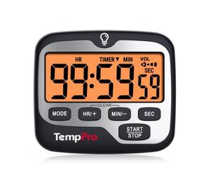 ThermoPro TM01 Timer da Cucina Digitale con Conto alla Rovescia e Cronometro Timer Orologio Magnetico con Sveglia ad Alto Volume Regolabile e Ampio Display LCD Retroilluminato