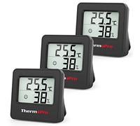 ThermoPro TP157-3 - Igrometro digitale termometro interno, termometro camera da letto bambino con sensore di umidità di temperatura e icona del viso indicatore di comfort per serra, cantina di vino,