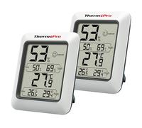 ThermoPro TP50 Igrometro Digitale Termometro Interno Termometro Dell'atmosfera e Indicatore Di Umidità con Monitor di Umidità e Temperatura, 2 Pezzi