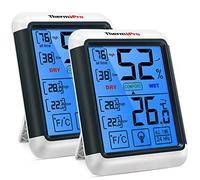 ThermoPro TP55 2 Pezzi Termometro Igrometro Digitale da Interno per Casa Misuratore di umidità e Temperatura da Ambiente Termoigrometro Professionale con Schermo Touchscreen e Retroilluminazione