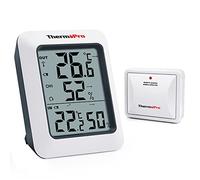 ThermoPro TP60S Termometro Ambiente Interno Esterno Digitale Wireless Trasmissione 60 Metri con Sensore Esterno Igrometro Misuratore di Temperatura e umidità per Casa Ufficio Scuola