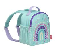 Thermos Borsa per il pranzo isolata per bambini, arcobaleno, turchese, 4L, zaino per bambini con cinghie regolabili e scomparti laterali, ideale per asilo e kita, senza BPA e PVC