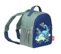 Thermos Borsa Termica Pranzo Bambini Zaino Dinosauro 4L Verde e Blu | isolamento termico, zaino spalline regolabili, scomparti laterali, motivo dinosauro, senza BPA e PVC, per asilo, leggera