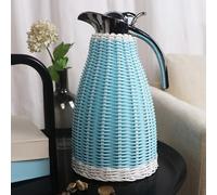 Thermos Caffe Thermos Per Bevande Calde, 1.5L Caraffa Termica Per Caffè, Caraffe Per Bevande Calde, Caraffa Isolata Con Colino Staccabile Per Caffè Tè Acqua Bevanda, Caraffa Termica In Rattan