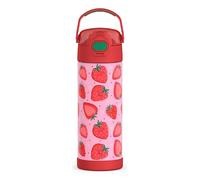THERMOS Funtainer - Borraccia in acciaio INOX, 470 ml, motivo: fragole sorridenti