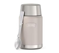 Thermos ICON Food Jar 0,71 L, beige/sandstone mat, contenitore per cibo 710 ml, in acciaio inox 18/8 a doppia parete, mantiene caldo e freddo, con cucchiaio pieghevole, fondo antiscivolo,