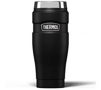 Thermos in Acciaio Inox, 470 ml, con Bicchiere da Viaggio Nero