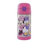 Thermos Kids FUNTAINER STRAW BOTTLE DISNEY 0,35 l, bottiglia termica per bambini in acciaio inox con cannuccia, 12 h freddo, lavabile in lavastoviglie, ermetica senza anidride carbonica, bottiglia