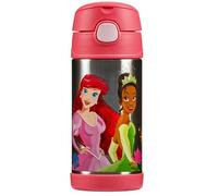 Thermos Kids FUNTAINER STRAW BOTTLE DISNEY 0,35 l, bottiglia termica per bambini in acciaio inox con cannuccia, 12 h freddo, lavabile in lavastoviglie, ermetica senza anidride carbonica, bottiglia