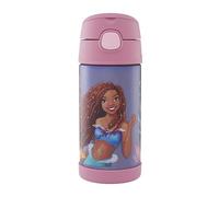 Thermos Kids FUNTAINER STRAW BOTTLE DISNEY 0,35 L, Mermaid, bottiglia termica per bambini in acciaio inox con cannuccia, 12 h fredda, lavabile in lavastoviglie, ermetica senza anidride carbonica,