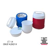 THERMOS PORTAVIVANDE TERMICO 1,4 LT CON 2 SCOMPARTI E INTERNO IN VETRO 90525