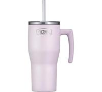 Thermos REFRESHING SERIES - Bicchiere isolante da 0,85 l, lavanda opaca, tumbler con cannuccia e manico per viaggi, lavoro o casa, in acciaio inox a doppia parete insapore