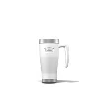 Thermos - Tazza da viaggio Icon Ice White (470 ml), tazza da caffè isolata riutilizzabile in acciaio inox per bevande calde o fredde, borraccia sottovuoto con coperchio a prova di perdite, 7 ore calde
