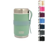 Thermos termico per alimenti caldi, da 520 ml, a doppia parete, in acciaio inox, con cucchiaio, mantiene i pasti caldi o freddi per 6 ore, contenitori per zuppe a tenuta stagna (Eucalipto)