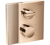 Thermostat de bord AXOR de taille manuelle, dissimulé, avec vanne d'arrêt et de commutation, taillé en diamant, 46761300, 46761300, Colorazione: Oro rosso lucido