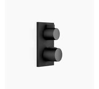 Thermostat encastré Dornbracht avec réglage de débit à deux voies, kit de montage final, 36426670-33, 36426670-33, Colorazione: Nero opaco