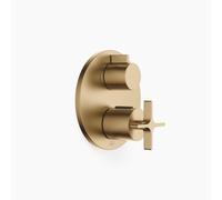 Thermostat encastré VAIA de Dornbracht avec régulation de débit à deux voies, 36426809-39, 36426809-39, Colorazione: Ottone scuro spazzolato