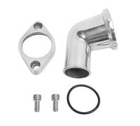 Thermostat Housing 8459BK Replacement for Chevy SBC BBC | 15° Swivel Water Neck | Aluminum Alloy Coolant Housing for 283 302 305 327 350 400 396 427 454 502 Motors
