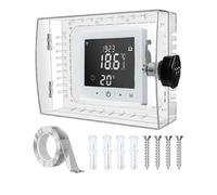 Thermostat Lock Box - Combination Protector for Temperature Control | Transparent Acrylic with Built In Lock, Security Enclosure for Home School Hotel Hospital Restaurant Use