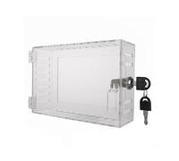 Thermostat Locking Box Acrylic Protective Case with 2 Keys for School Restaurants Wall AC Panel