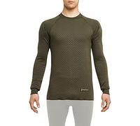 Thermowave 3 in 1 Lana Merino Strato di Base da Uomo, Camicie Termiche da Uomo, Biancheria Intima da Uomo, 330 g/m², Verde Foresta, M