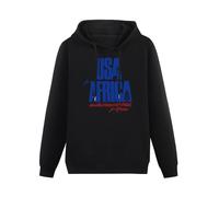 THERULER We Are The World Anniversary USA for Africa United Artists Mens Pullover Hoodies Casual Black Hoody Cotton Graphic Unisex Sweatshirts L