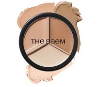 THESAEM Cover Perfection Triple Pot Concealer - Correttore 3 in 1 con copertura totale. Copre imperfezioni, occhiaie, macchie ed è ideale per illuminare e contouring 02 Contour Beige