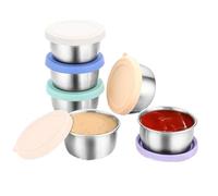 These 40ml Salad Dressing Containers are the perfect solution for carrying sauces, dips, and condiments wherever you go. Designed with a stainless steel body and a leak resistant seal, they keep conte