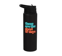 These Are The Good Ol' Days Positive Message Retro Stainless Steel Insulated Water Bottle