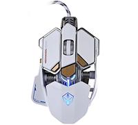 Theshy Luom G10 - Mouse da gioco cablato, 4000 dpi, regolabile, supporto per il polso, repellente elastico, mouse ottico USB, per computer portatile, colore: bianco