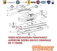 THESIS MODANATURA PARAFANGO ANTERIORE DESTRA NUOVO ORIGINALE 71729208