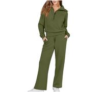 TheSosy Set Pantaloni E Top Da Donna Tuta Da Donna Set 2 Pezzi Pantaloni Sportivi Tute + Ragazza Set Da Donna Di Grandi Dimensioni Set Invernale Chic Ed Elegante Set Di Abbigliamento Chic