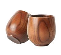 TheStriven 2 Pezzi Jujube Tazza di Legno Tea Set in Legno Tazza da tè Solid Wood Cup Naturale Mug per caffè Birra Tea Juice Milk Fatto a Mano con Sorprendente Maestria e Materiali di Gualitŕ