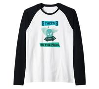 Theta alla Luna Criptovaluta Logo Theta Crypto Art Maglia con Maniche Raglan