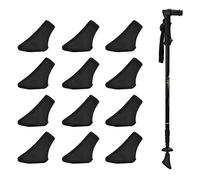 THETHO 12 Pezzi Gommini di Ricambio per Bastoni da Trekking Puntale per Bastoncini Passeggio Montagna Protezioni in Gomma per Bastoncini da Trekking per Ciotoli, Asfalto, Sterrato e Neve