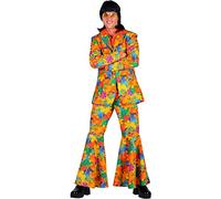 Thetru Costume da uomo, 60 anni '70, hippie, colorato, per carnevale, taglia: S