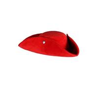 Thetru Semplice pirata a tre punte rosse, misura cappello: 57-58, Colore: rosso, 57-58