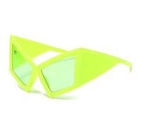 Thewasc 2. Occhiali oversize alla moda per surf festival musicali UV400 unisex Beachwear accessori per feste protezioni solari occhiali da sole, Cornice Verde Sh Verde
