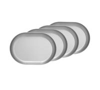 Thewasc 304 Acciaio Inox Barbecue Dinnerwares Grande Bacino Zuppa/Piccolo Piatto Basso Resistente alla corrosione Piatti da pranzo Multiuso In Acciaio Inox Picnics Piatti
